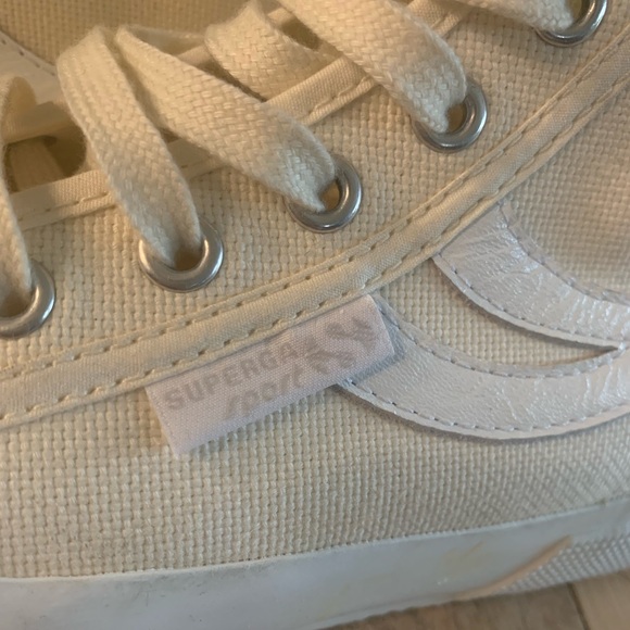 NEW Superga High top canvas swallow tail retro style sneakers size 37 - Picture 2 of 8